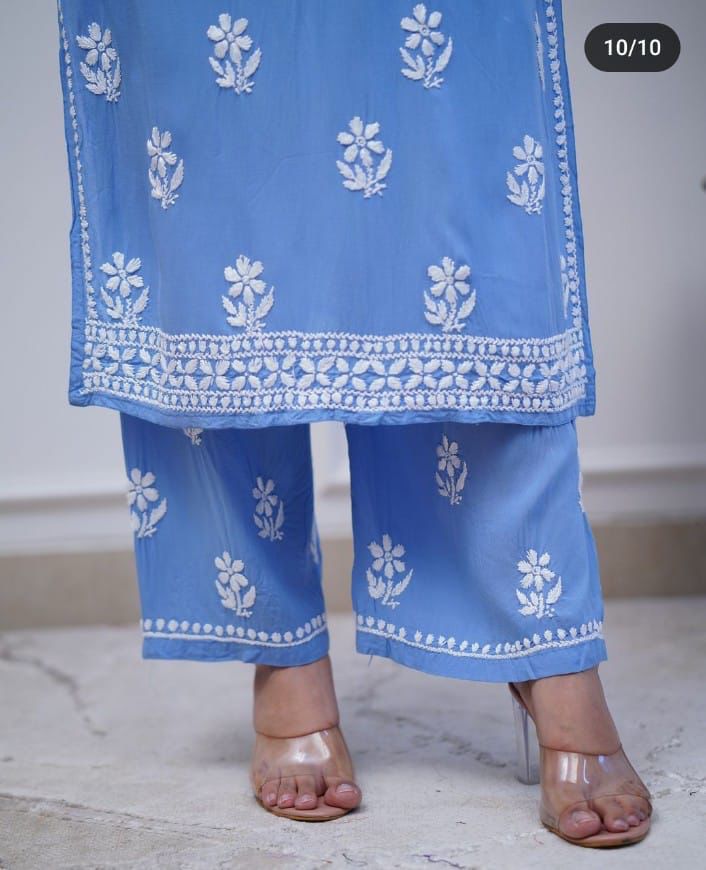 Mehar Elegant Chikankari rayon Kurta Set for Women – Traditional Ethnic Wear